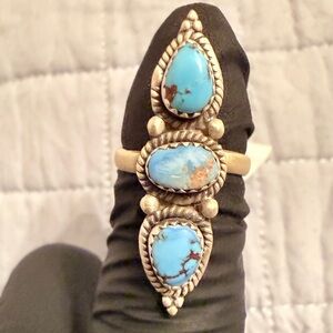 Triple Golden Hill Sterling Silver Ring